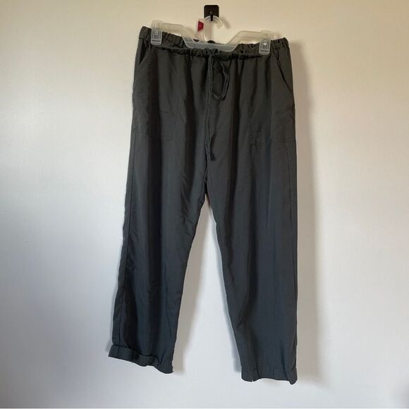 Gray Wide Leg Casual Pants with Elastic Waistband and Soft Fabric size Large - Picture 1 of 11